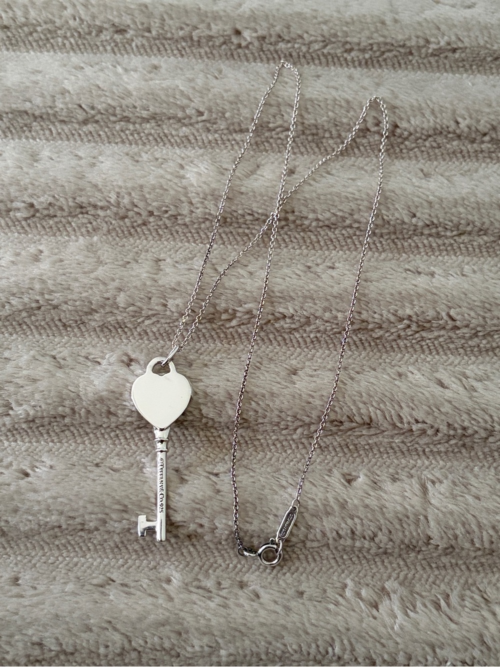 Tiffany & Co. Sterling Silver Heart Key Necklace - Silver - Picture 6 of 6